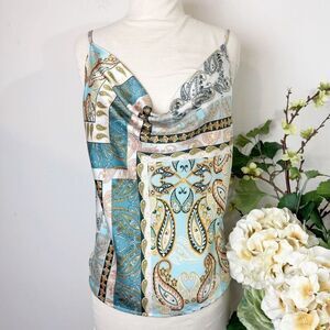 ANTHROPOLOGIE | Bishop & Young | Bonnes Vacance Cami | medium | blouse paisley